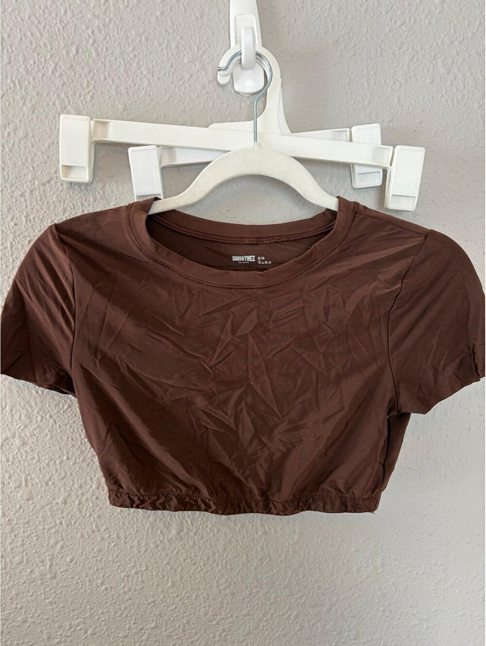 Smoothez by Aerie brown cropped tee size M